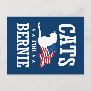 CATS FÜR BERNIE SANDERS POSTKARTE