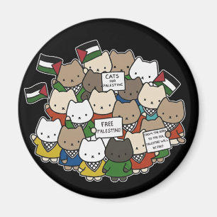 Cats für Palästina – Kawaii Katzen für Gerechtigke Magnet