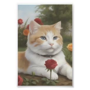 Cat's Garden Delight: Purfektion bei Petalen Fotodruck