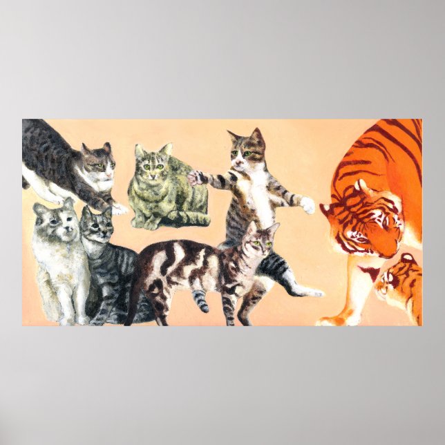 Cats Going to Play Poster (Vorne)