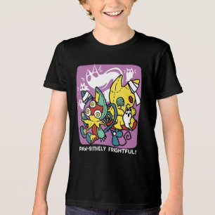 Cats Halloween Art: paw-sehenswert erschreckend Tri-Blend Shirt