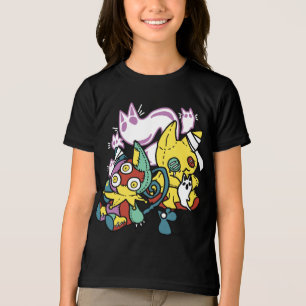 Cats Halloween Art: paw-sehenswert erschreckend Tri-Blend Shirt