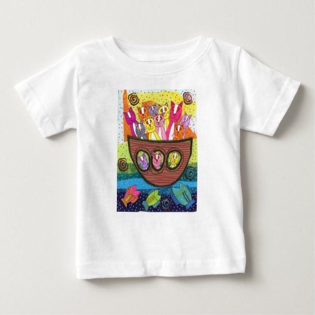 Cats in a Boat T-Shirt (Vorderseite)