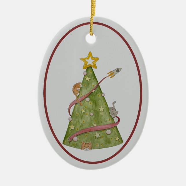 Cats in a Christmas Tree Ornament (Vorne)