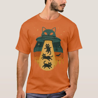 Cats in Space Shirt – Funny Sci-Fi Abduction Desig
