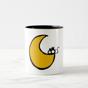 Cats in the Moon Zweifarbige Tasse