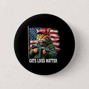 Cats Lives Problem Funny Trump 2024 Cat Voting Tru Button