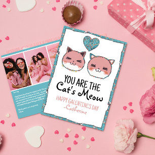 Cat's Meow Galentine Day (Tag der reinen Liebe) Feiertagskarte