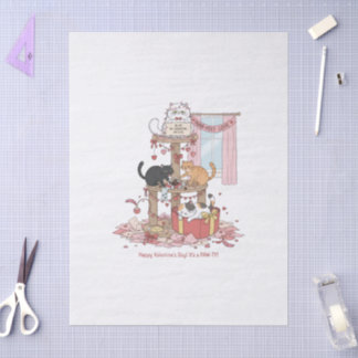 Cat's Meow Valentine's Day Tissue Paper Seidenpapier