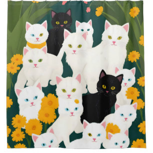 Cats Meup Group Duschvorhang