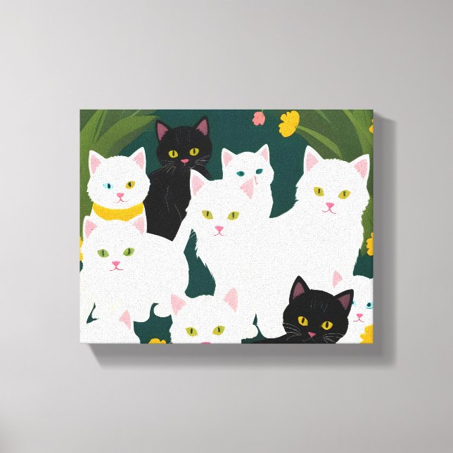 Cats Meup Group Leinwanddruck (Vorderseite)
