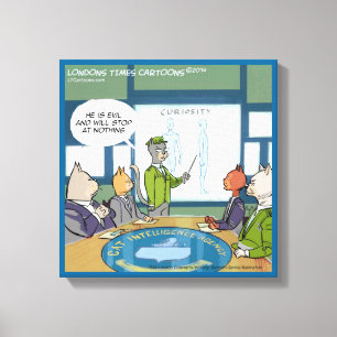 Cats Natural Enemy Funny Canvas Print Leinwanddruck