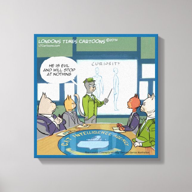 Cats Natural Enemy Funny Canvas Print Leinwanddruck (Vorderseite)