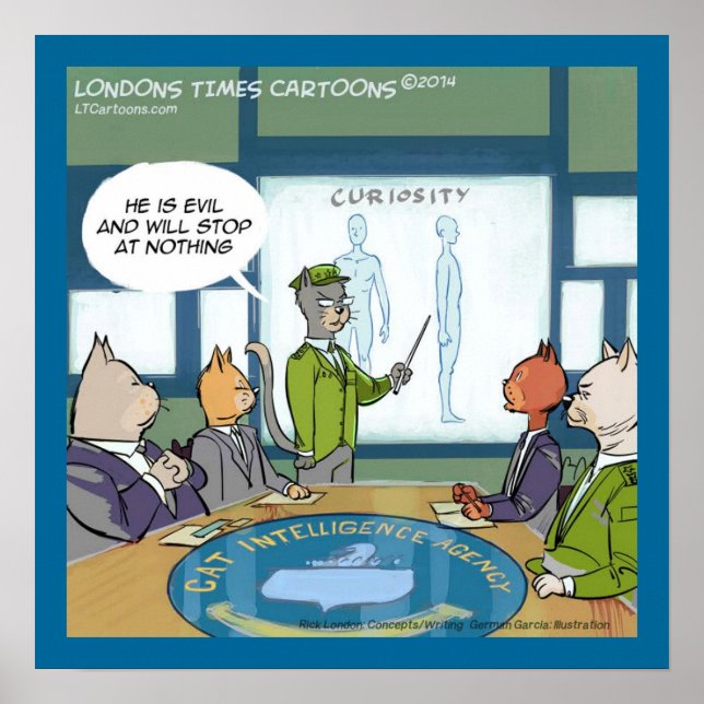 Cats Natural Enemy Funny Poster (Vorne)