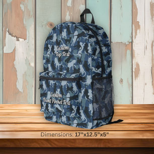 Cats Navy Camouflage Bedruckter Rucksack