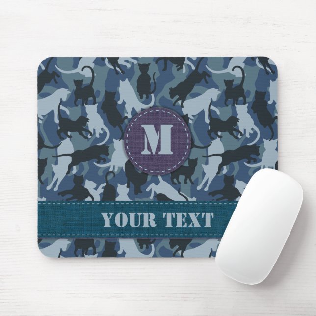 Cats Navy Camouflage Mousepad (Mit Mouse)