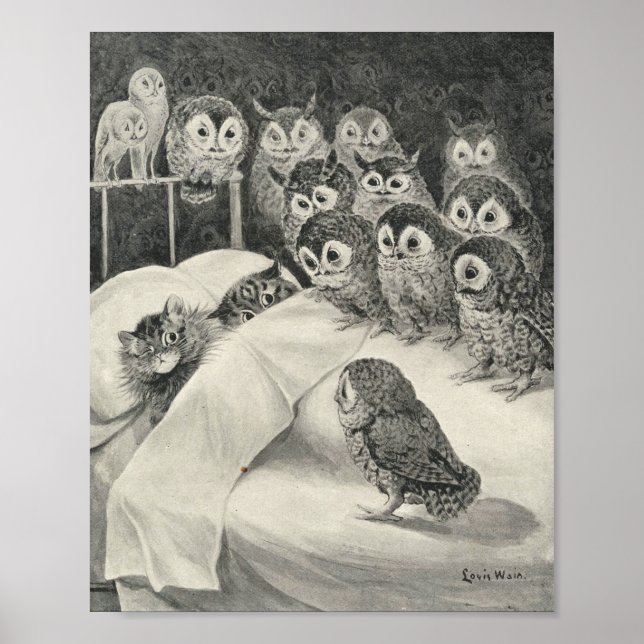 Cats Nightmare. Louis Wain Poster (Vorne)