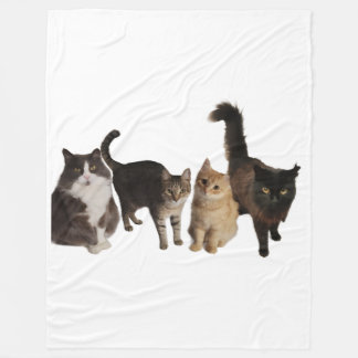Cats on a blanket fleecedecke