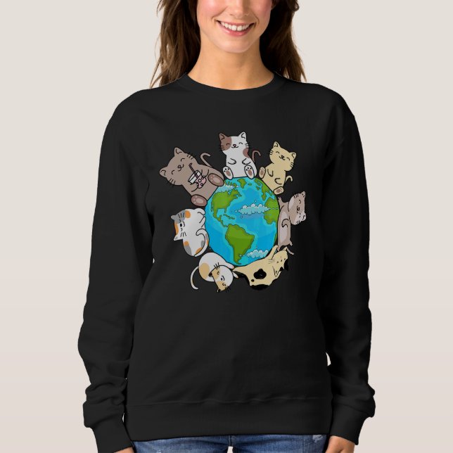 Cats On Earth I Cat  Cats on Earth  Cute Cats Sweatshirt (Vorderseite)