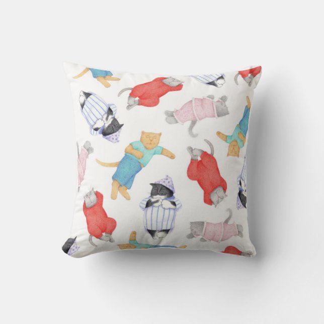 CATS PAJAMAS Square Throw Kissen (Vorderseite)