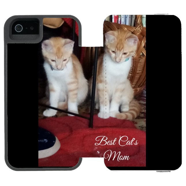 Cats , Photo Text, Cat Mom , iPhone 6 Wallet Case Incipio iPhone Geldbeutel-Hülle (Folio Geöffnet)
