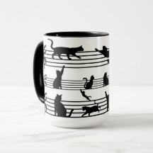 Cats Piano Notes Party Kaffeezubereitung Tasse