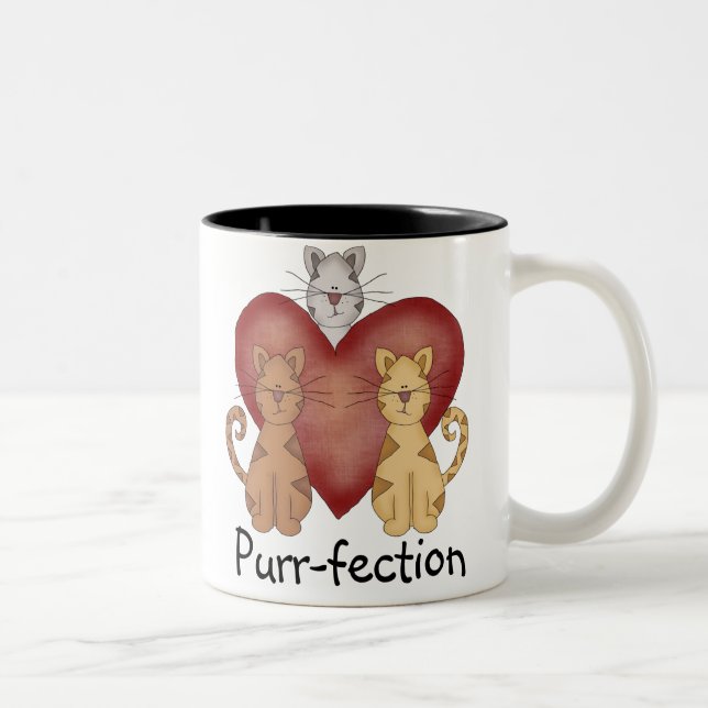 Cats Purr-fection Zweifarbige Tasse (Rechts)