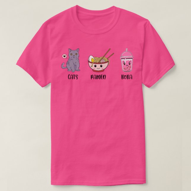 Cats Ramen Boba Tea Lover Tea Drinker Tee Brauerei (Design vorne)