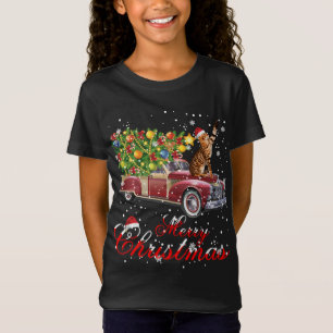 Cats Rides Red Truck Weihnachten Pajama T-Shirt