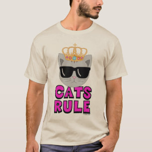 CATS RULE Sonnenbrille Katze T-Shirt