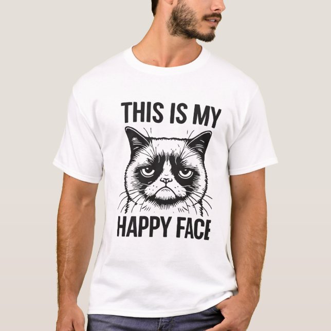 Cats Shirt, das ist mein glückliches Gesicht T-Shirt (Vorderseite)