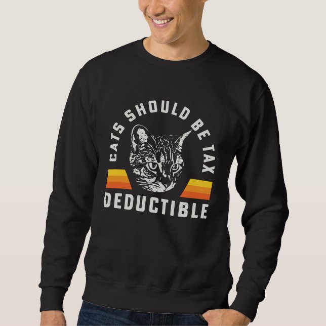 Cats Should Be Tax Deductible Tabby Cat Maine Coon Sweatshirt (Vorderseite)