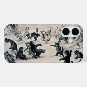 Cats Snowball Fight, Louis Wain iPhone 16 Hülle
