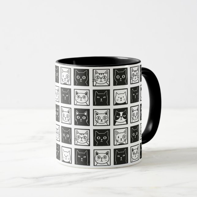 Cats Square Tasse (VorderseiteRechts)