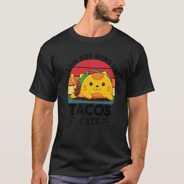 Cats Taco Mexican TacoCats for Boys Kids Cinco De  T-Shirt (Vorderseite)