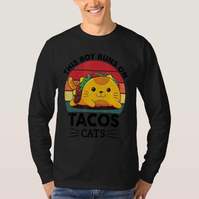 Cats Taco Mexican  TacoCats for Boys Kids Cinco De T-Shirt (Vorderseite)