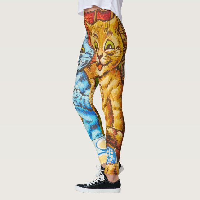 Cats Tea Party von Louis Wain Leggings (Links)