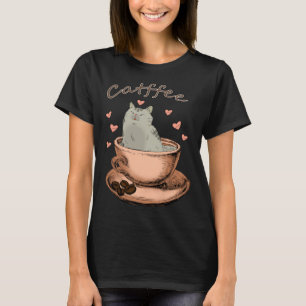 Cats und Coffee Cat Owner Morning Routine T-Shirt