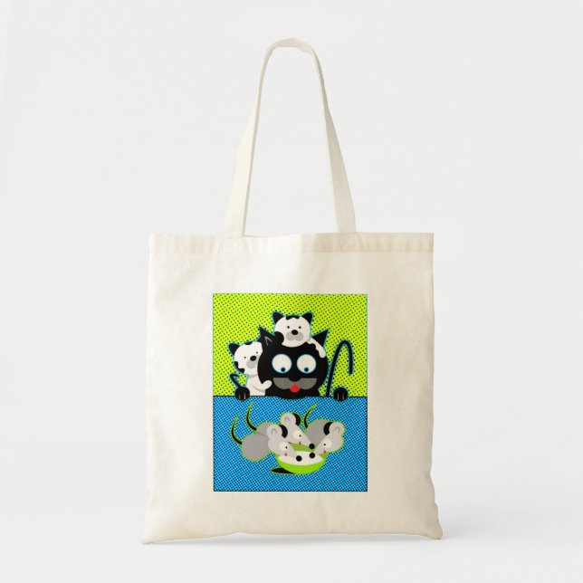 Cats vs Mäuse Tote Bag Tragetasche (Vorne)