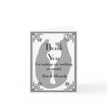 Cats Wedding Danke-Card Moderne Katze
