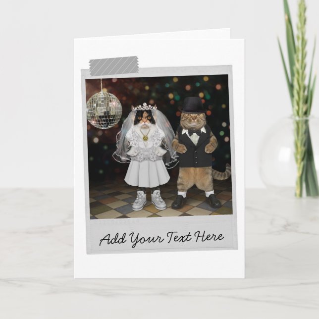 Cats Wedding Funny Card Karte (Vorderseite)