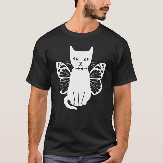 Cats With Butterflies Cute Cats Cat  I Cute Cat T-Shirt (Vorderseite)