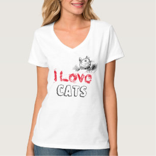 "Cat's Women's Hanes Nano V-Neck T - Shirt