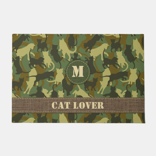 Cats Woodland Camouflage Fußmatte (Vorderseite)
