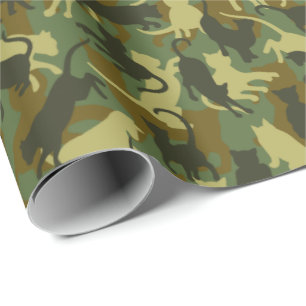 Cats Woodland Camouflage Geschenkpapier