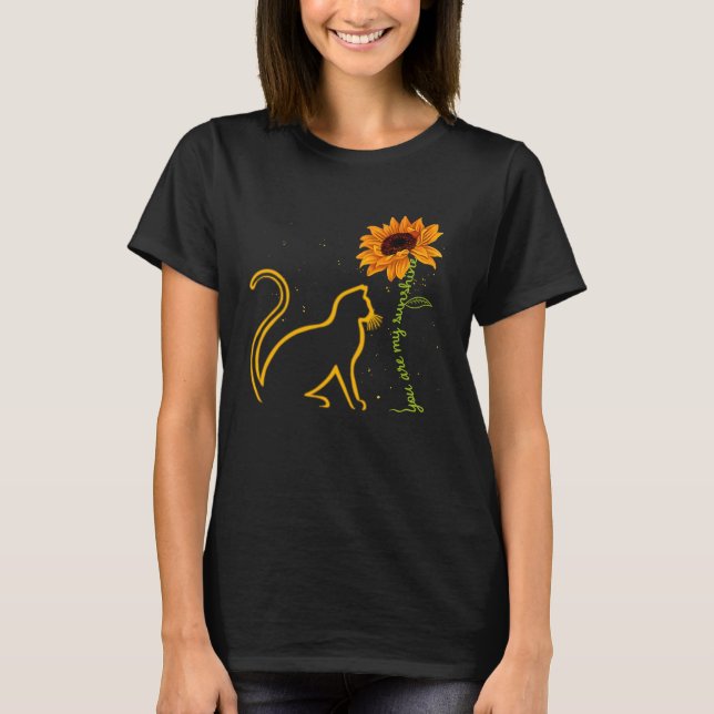 Cats You My Sunshine Cute Kitten Sunflower Cat T-Shirt (Vorderseite)