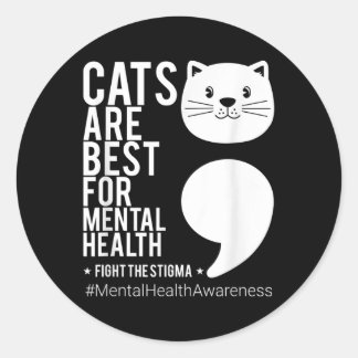 Catsarebeston für psychische Gesundheit - Awaren f Runder Aufkleber