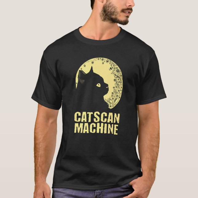 Catscan Machine Cat   Kitten Humor Medical Staff T-Shirt (Vorderseite)