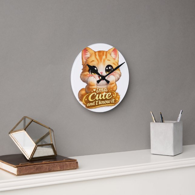 Catsera 2.0 runde wanduhr (Büro)