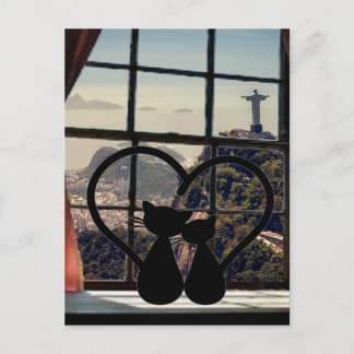 Catsin Liebe in Rio de Janeiro Postkarte